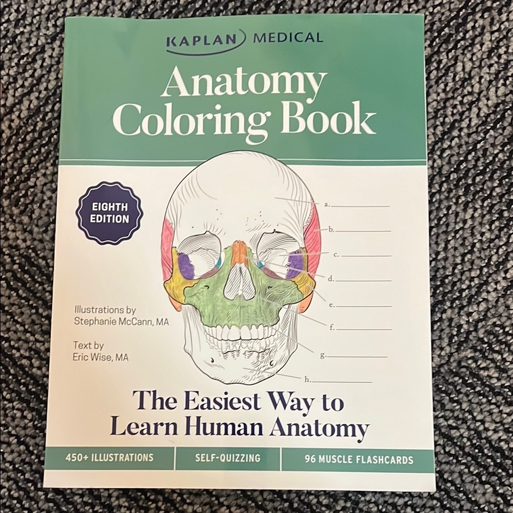 Kaplan Medical Anatomy Coloring Book with Multicolor Skull